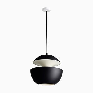 Large Black and White Here Comes the Sun Pendant Lamp by Bertrand Balas