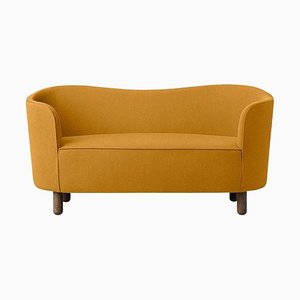 Orange and Smoked Oak Raf Simons Vidar 3 Mingle Sofa from by Lassen