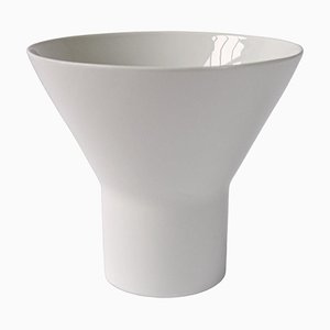 Large White Ceramic Kyo Vase by Mazo Design