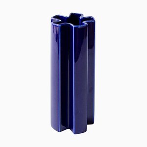 Medium Blue Ceramic Kyo Star Vase by Mazo Design