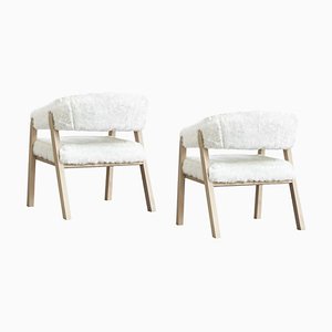 Arctic Fox Throw Oslo Armchair by Pepe Albargues, Set of 2
