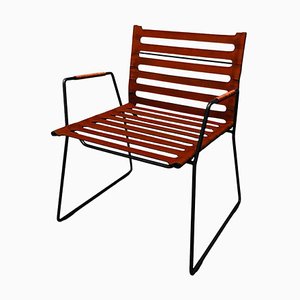 Cognac Strap Lounge Chair by Ox Denmarq