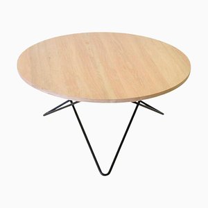 Oak Wood and Black Steel O Coffee Table by Ox Denmarq