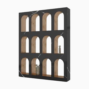 Marquinia with F. Wooden Case Portici Bookcase by Sissy Daniele
