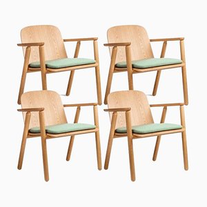 Fauteuils Valo Naturels avec Tissu d'Ameublement STD par Made by Choice, Set de 4
