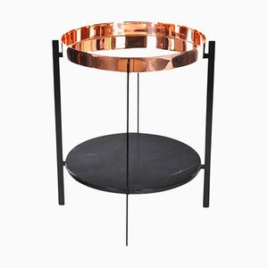 Kupfer und Schwarzer Marquina Marmor Deck Tisch von Ox Denmarq