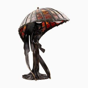 Flying Lady Table Lamp by Peter Behrens