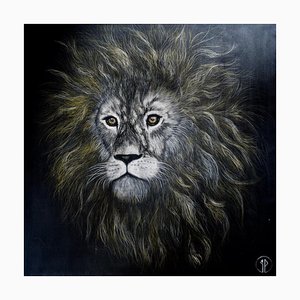 Peinture Lion par Paloma Ibañez