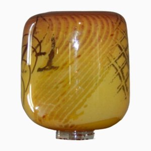 Vaso vintage giallo di Morin