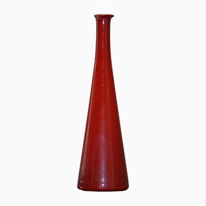 Botella decorativa de cristal de Murano rojo