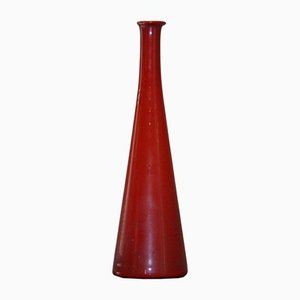 Rote dekorative Murano Glasflasche