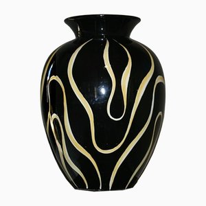 Vaso in ceramica nera