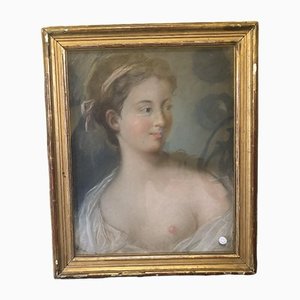 Retrato de mujer, siglo XVIII, pastel
