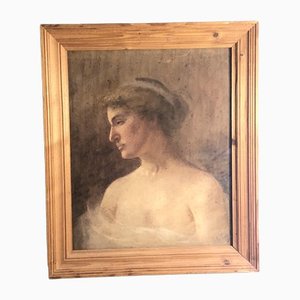 Ritratto di donna, anni '40, olio su tela, in cornice