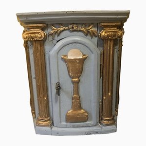 Tabernacle en Bois Peint et Doré