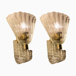 Sconces by Barovier & Toso, Murano, 1940s, Set of 2