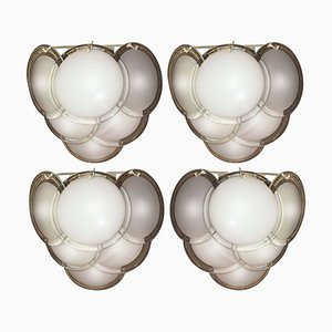 Four Disc Sconces by Vistosi, Murano, 1970s, Set of 4