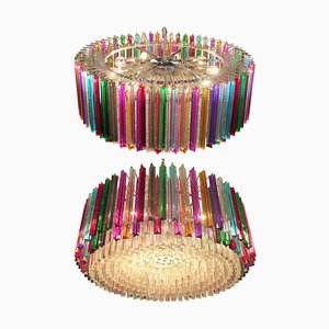 Lampadari in vetro di Murano multicolore, Italia, 1995, set di 2