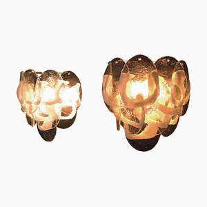 Vintage Murano Glass Wall Sconces, 1970s, Set of 2