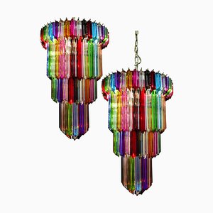 Lampadari Quadriedri multicolori, Italia, set di 2