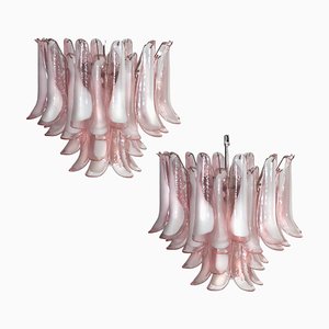 Murano Glass Petal Chandeliers, Murano, Set of 2