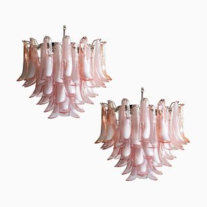 Lámparas de araña italianas con pétalos de flamenco`` Juego de 2