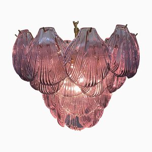 Italian Pink Shell Chandelier, Murano