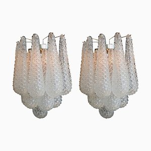 Italian Wall Sconces in Murano, 1970s, Set of 2