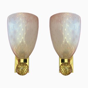 Murano Wall Lamps by Barovier & Toso, 1960s, Set of 2