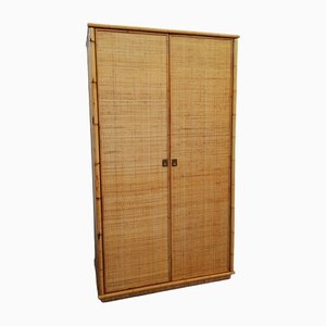 Armario con dos puertas de bambú y ratán de Dal Vera