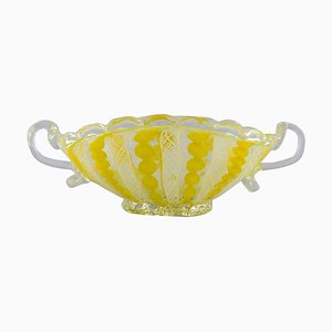 Murano Bowl with Handles in Mouth-Blown Art Glass, 1960s