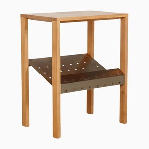 Brown Wood Side Table with Shelf from Flexform
