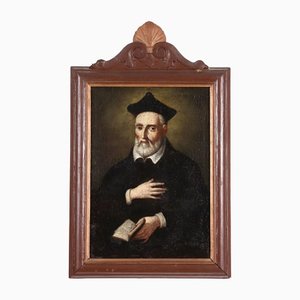 Portrait of Prelate, 18. Jh., Öl auf Leinwand, gerahmt