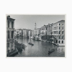 Canal, Italien, 1950er, Schwarz-Weiß-Fotografie