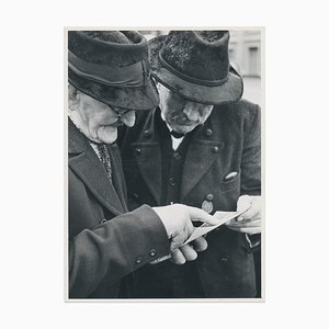 Caballeros, Italia, años 50, fotografía en blanco y negro