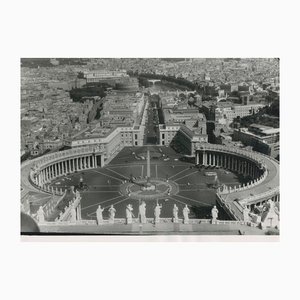St. Peters Square Rome, Italy, 1950s, Black & White Photograph