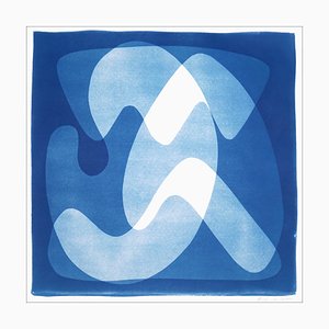 Icone astratte e forme moderne, 2022, Cyanotype