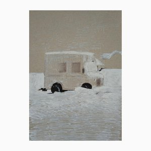 Kamsar Ohanyan, Under the Snow, 2022, Stylo sur Papier