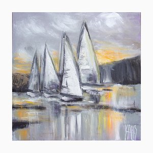 Michèle Kaus, Les voiles, 2022, Acryl auf Leinwand