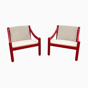 Carimateby Lounge Chairs in Lacquered Wood by Vico Magistretti for Cassina, Set of 2