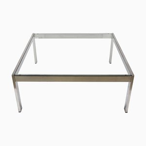 Mesa de centro Tau Mid-Century cuadrada de acero de Gae Aulenti para La Rinascente, años 70
