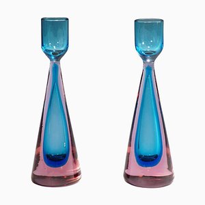 Candleholders in Murano Glass from Seguso, 1960s