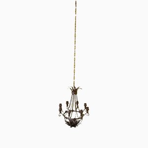 20th Century Metal Candle Chandelier