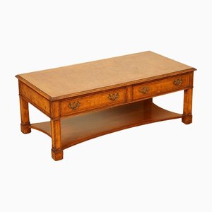 Burr Walnut Brights of Nettlebed Coffee Table with 2 Drawers