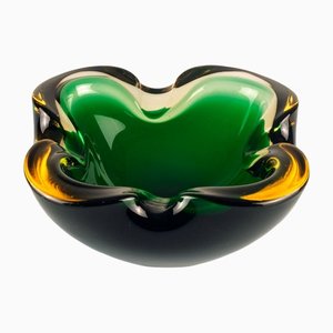 Vide Poche de cristal de Murano sumergido de Flavio Poli para Seguso, años 60