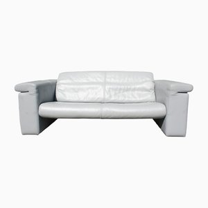 Blue Gray Leather Sofa from Rolf Benz
