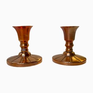 Mid-Century Candlesticks in Copper by Cawa, 1960s, Set of 2