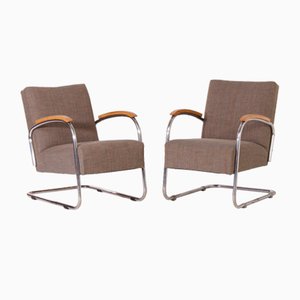 Bauhaus Armchairs by W.H. Gispen for Gispen, 1950s, Set of 2