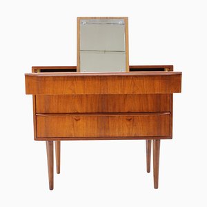 Teak Chest of Drawers with Mirror, Denmark, 1960s