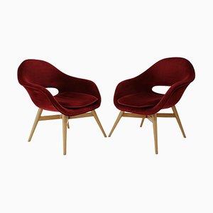 Shell Lounge Chairs by Miroslav Navratils, Czechoslovakia, 1960s, Set of 2